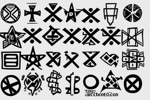 Empty tic-tac-toe boardgame tattoo idea