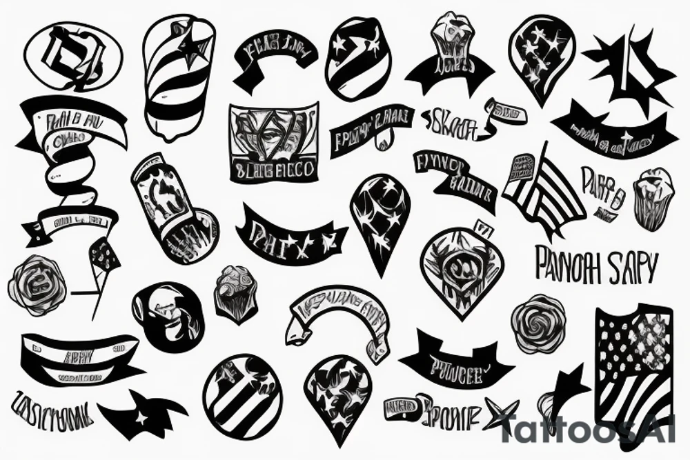 Party flags tattoo idea