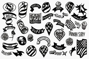 Party flags tattoo idea