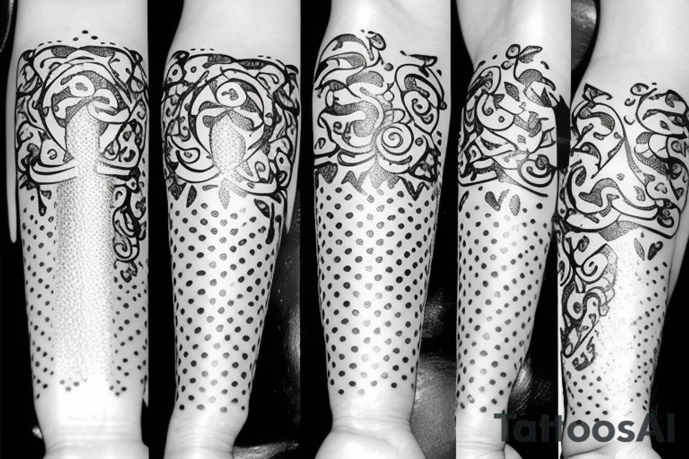 Happy party flags foil tattoo idea