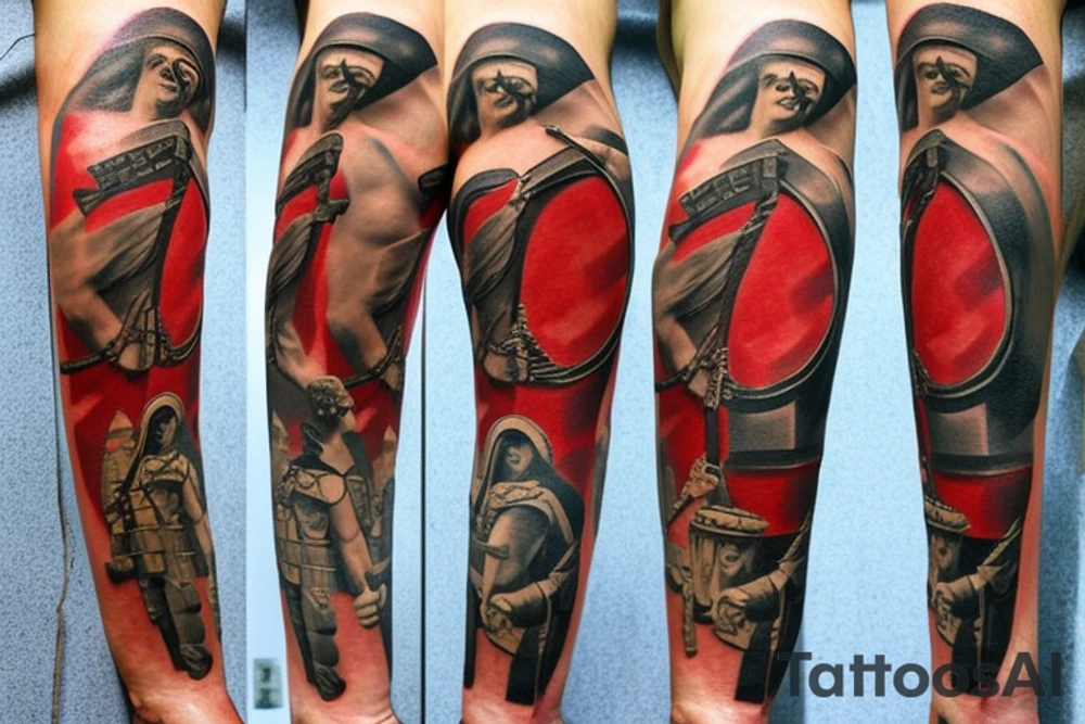 A roman soldier tattoo idea