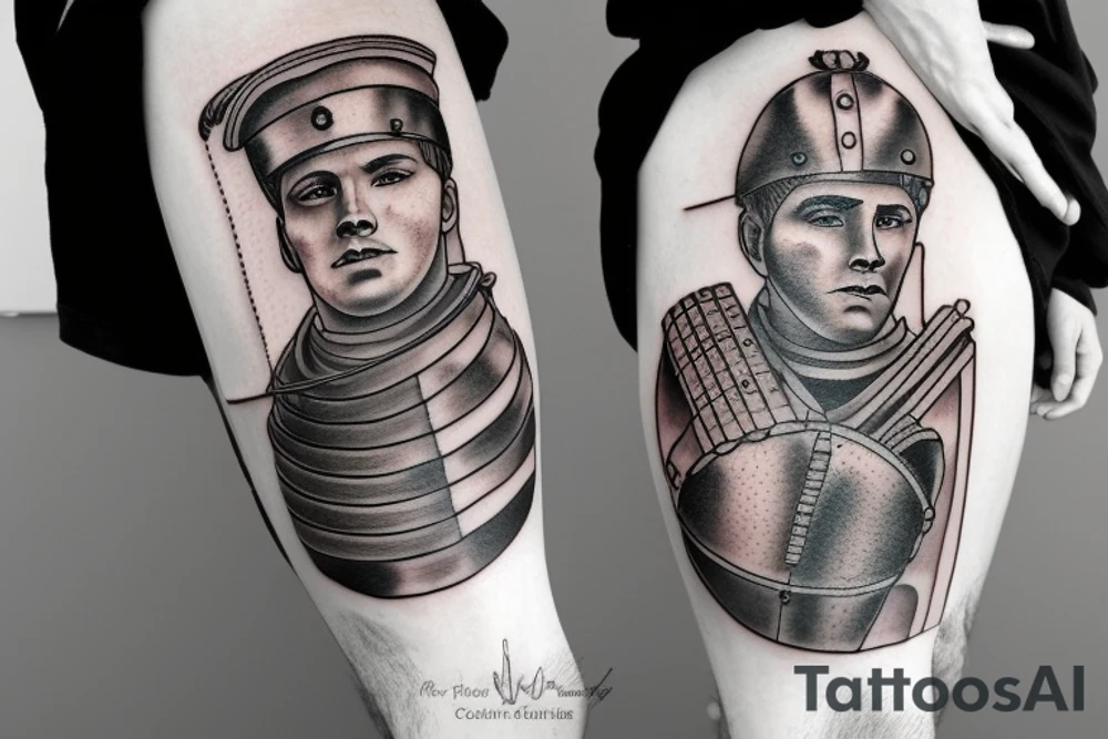 A roman soldier tattoo idea