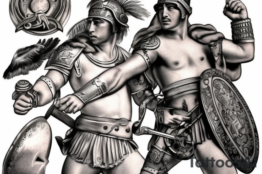 A roman gladiator in the coliseum tattoo idea