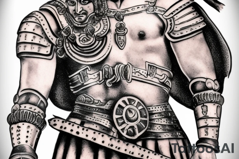 A roman gladiator in the coliseum tattoo idea