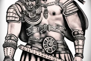 A roman gladiator in the coliseum tattoo idea