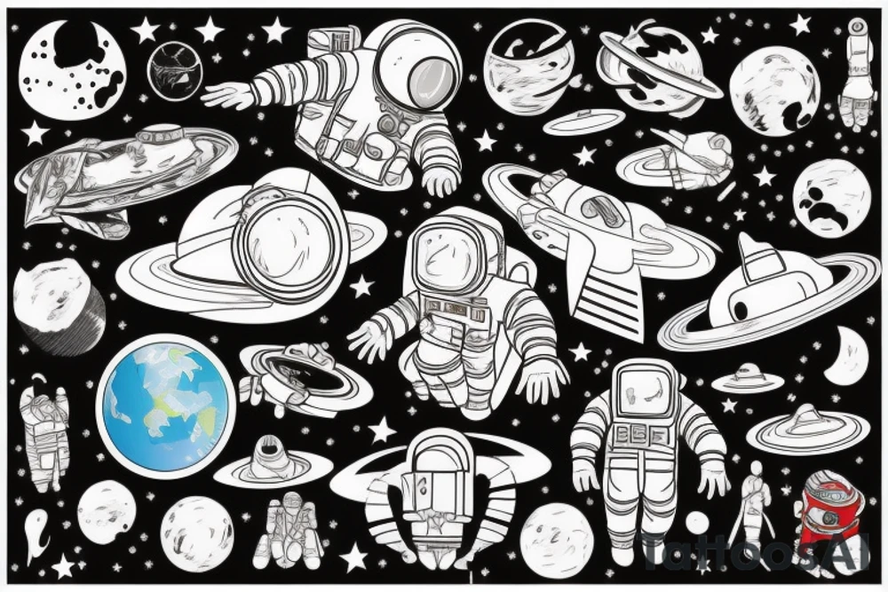 An astronaut tattoo idea