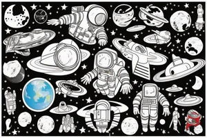 An astronaut tattoo idea