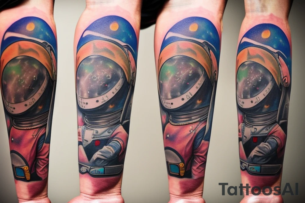 An astronaut tattoo idea
