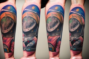 An astronaut tattoo idea