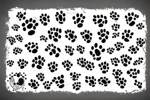 Stuffy teddy bear with cat paw print in belly tattoo idea