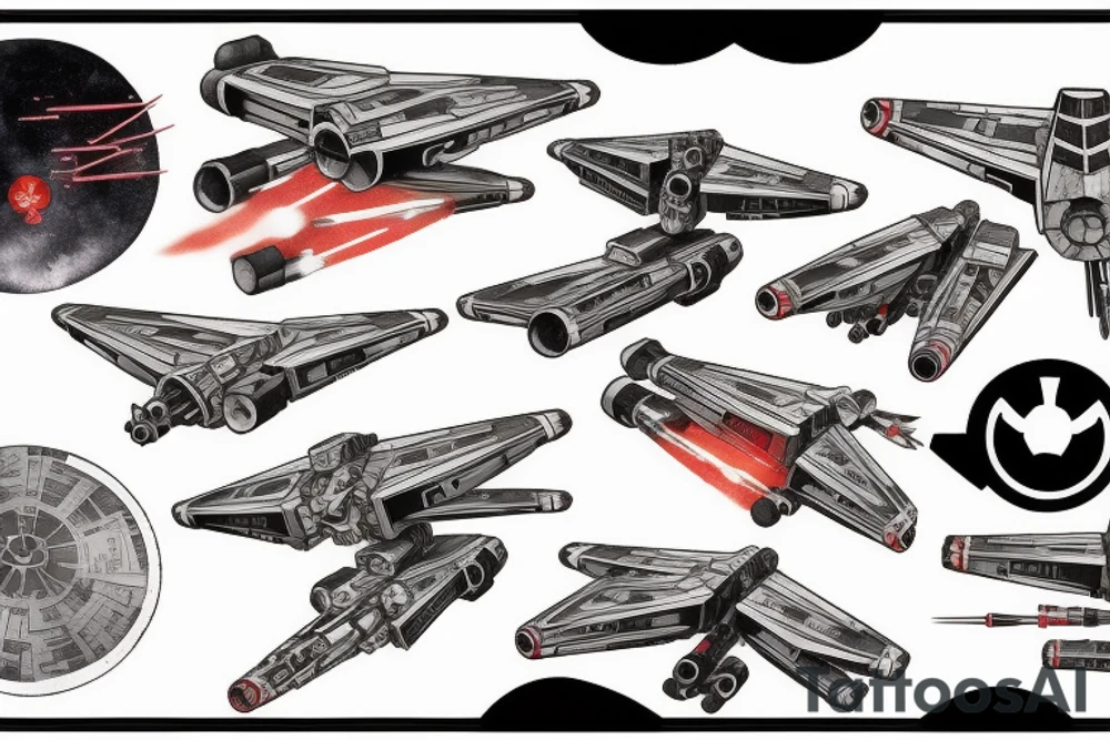 star wars x-wing fighter tattoo idea