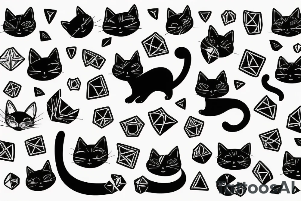 black cat tattoo idea