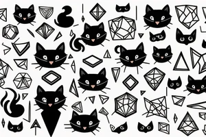 black cat tattoo idea