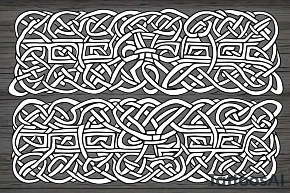 celtic knot made out of wood tattoo idea