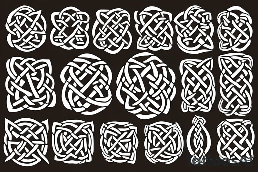 celtic knot made out of wood tattoo idea
