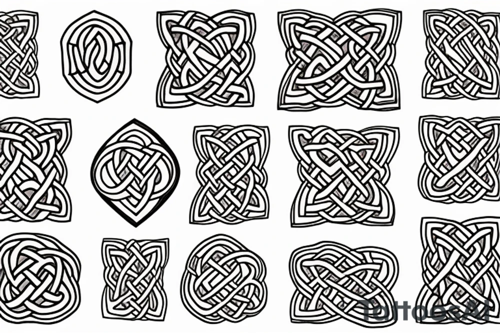 celtic knot made out of wood tattoo idea