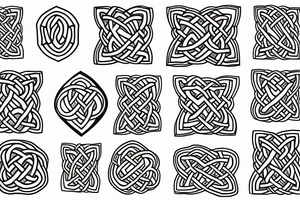 celtic knot made out of wood tattoo idea