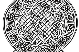celtic knot made out of wood tattoo idea
