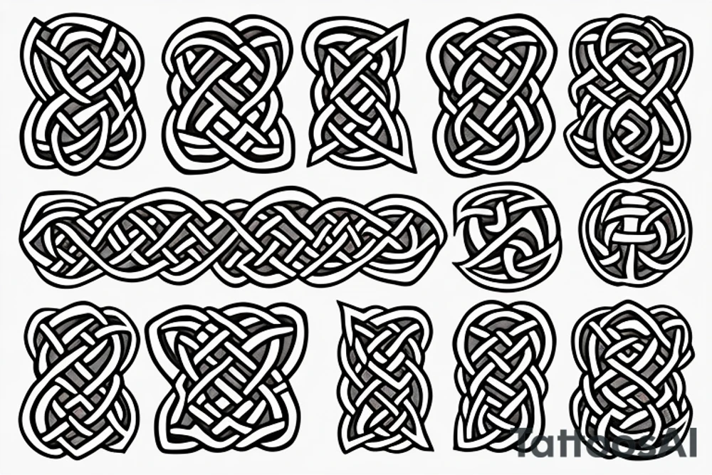 celtic knot made out of wood tattoo idea