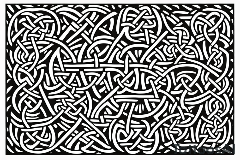 celtic knot made out of wood tattoo idea