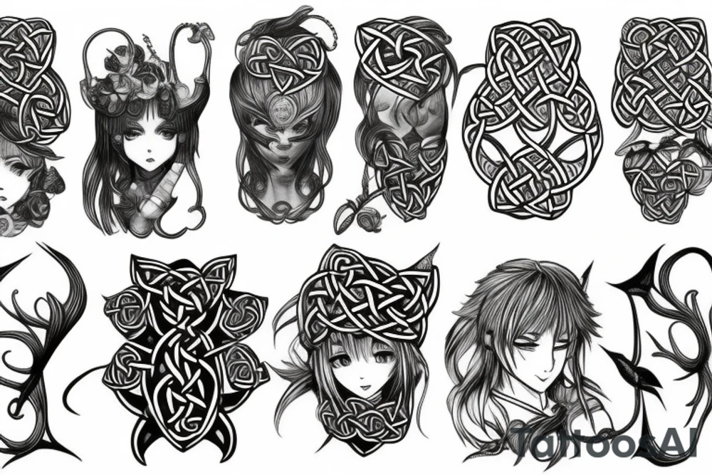 Celtic anime tattoo idea