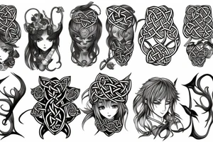 Celtic anime tattoo idea