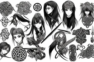 Celtic anime tattoo idea