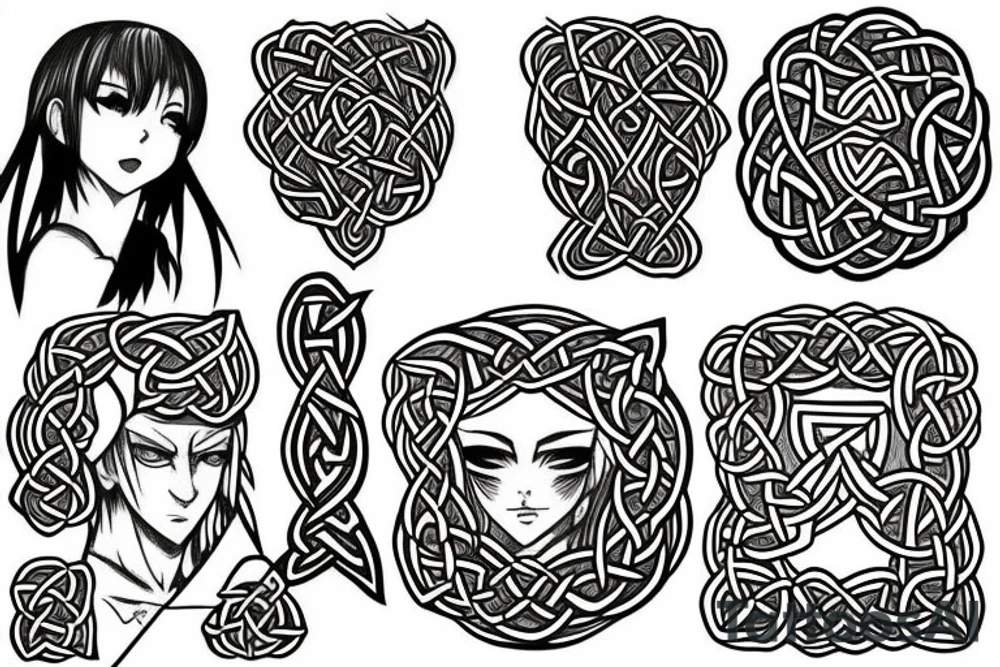 Celtic anime tattoo idea