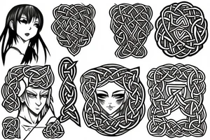 Celtic anime tattoo idea