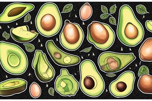 avocado in an american style tattoo idea