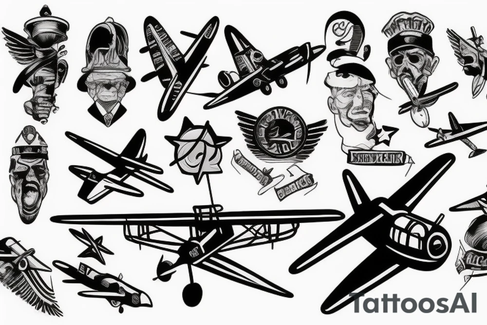 world war 2 plane tattoo idea