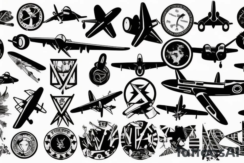 world war 2 plane tattoo idea