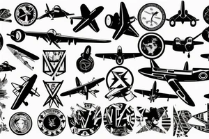world war 2 plane tattoo idea
