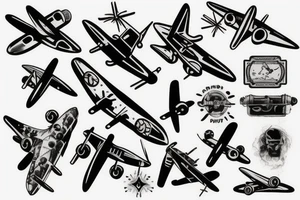 world war 2 plane tattoo idea