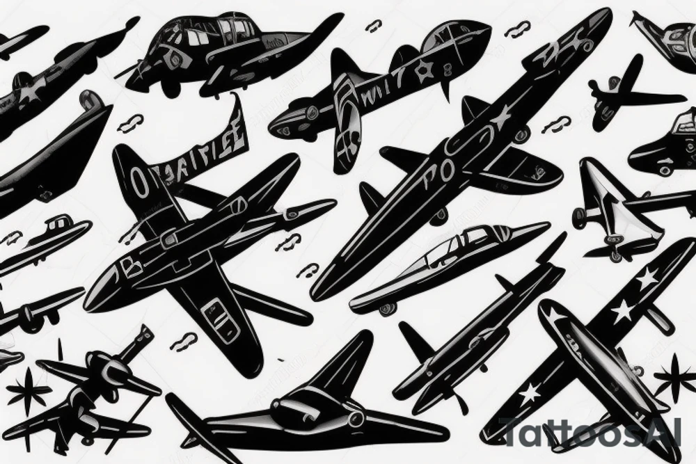 world war 2 plane tattoo idea