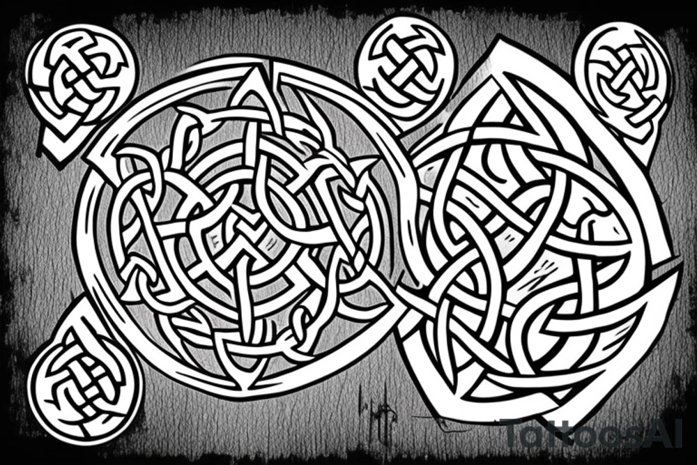 Celtic knot Star Wars symbols tattoo idea