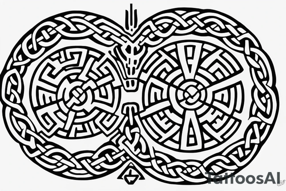 Star Wars symbol using celtic knots tattoo idea