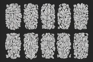 A flowering branch with small flowers against a white background tattoo idea