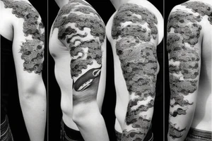 A realistic whale and a Chinese dragon tattoo idea