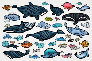 A whale in the ocean tattoo idea