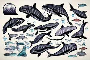 A whale in the ocean tattoo idea
