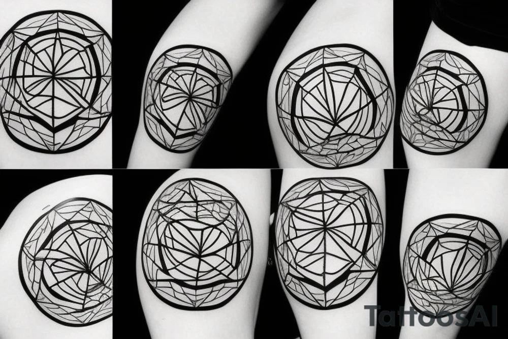 the tattoo should be on a white background, geometric pattern in black, minimalist style tattoo idea