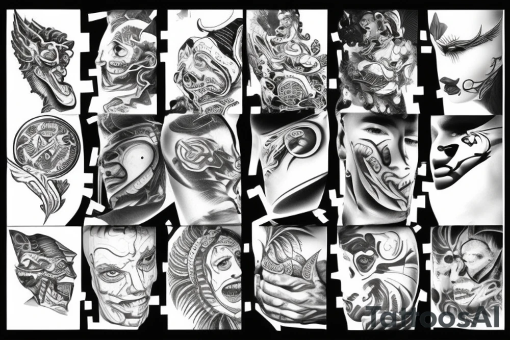 Continuous Obstacles conquering tattoo idea