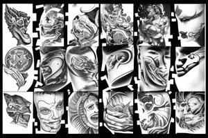 Continuous Obstacles conquering tattoo idea