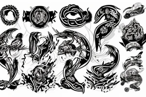Continuous Obstacles conquering tattoo idea