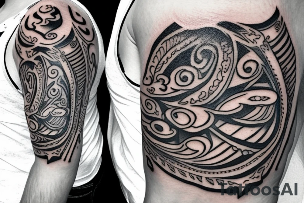 Initials DF with halo above tattoo idea