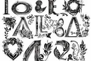letters DF with halo above tattoo idea