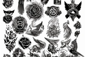 “DF” with halo above tattoo idea