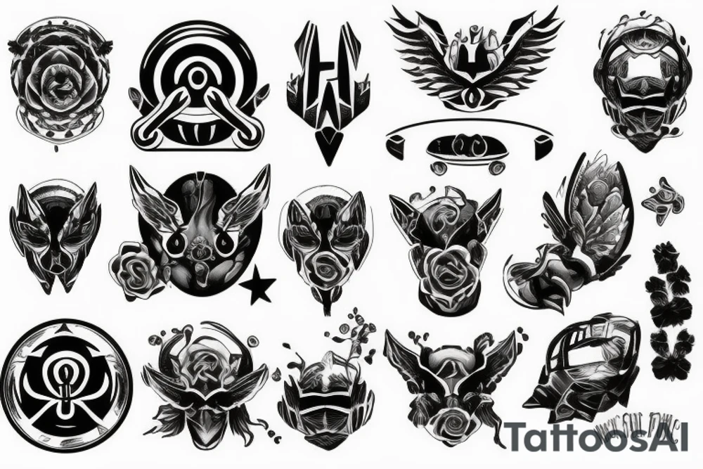 “DF” with halo above tattoo idea