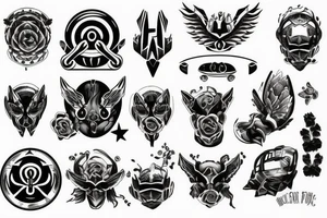 “DF” with halo above tattoo idea